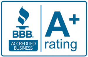 BBB Accredited Business, A+ Rating logo for website
